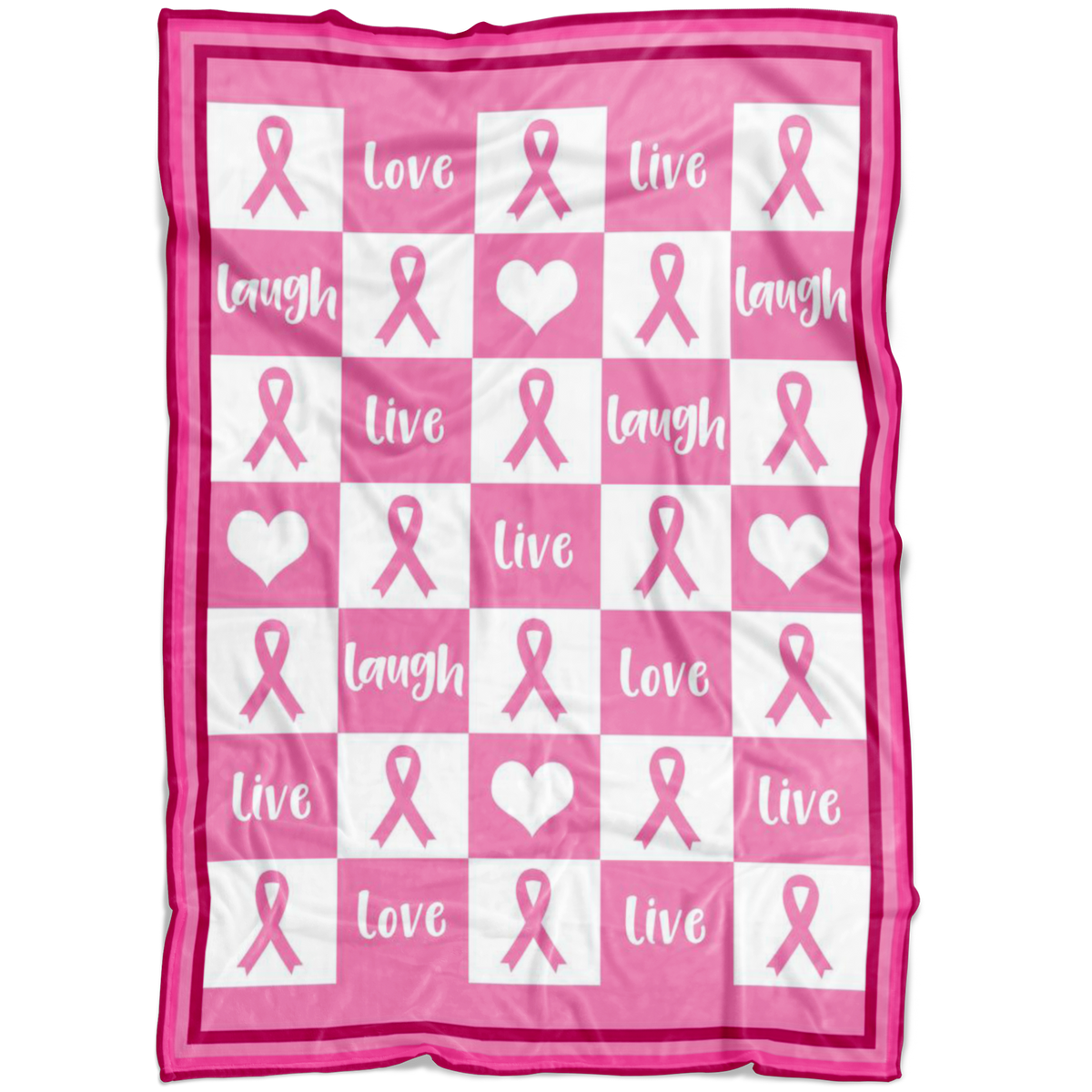 Breast Cancer Quilt/ offers Pink Ribbon Throw Blanket