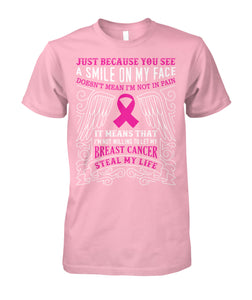 Not Let Breast Cancer Steal My Life Shirts and Long Sleeves
