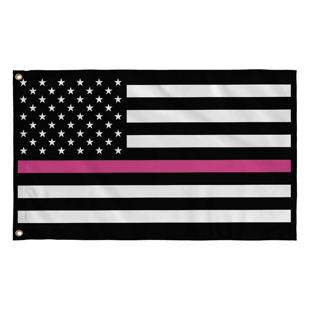 U.S. Made Hope, Strength & Courage - Breast Cancer Awareness Flag by American Flags Express