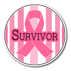 Survivor - Pink Ribbon Circle Sticker