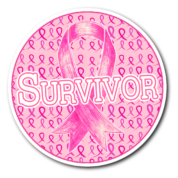 Survivor - Pink Ribbons - Sticker