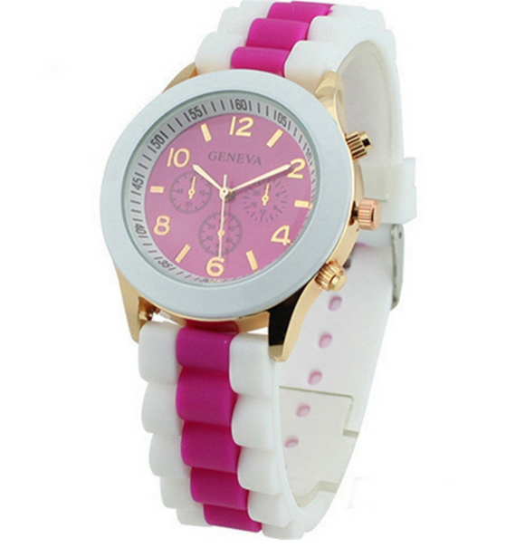 Pink Breast Cancer Awareness Silicone Watch