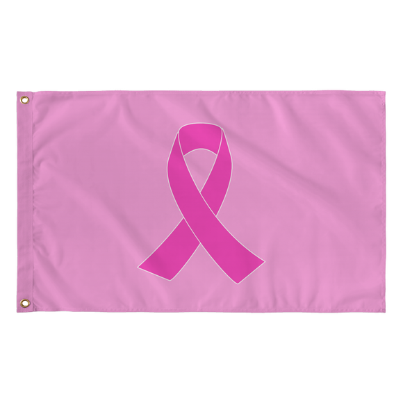 Breast Cancer Awareness Pink Ribbon Flag