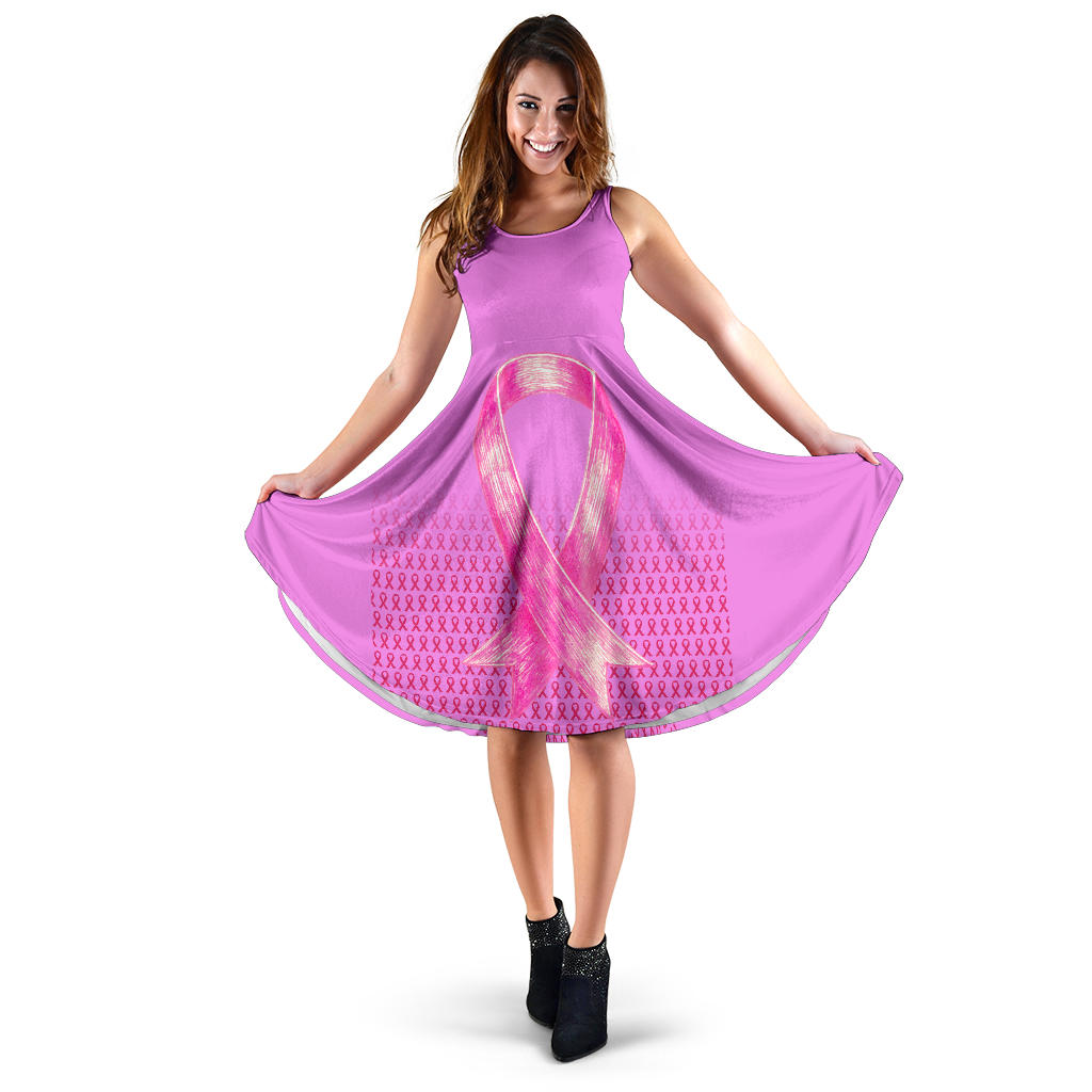 Bold Pink Ribbon Women's Dress Combat Breast Cancer Bold Pink Ribbon Women's Dress Combat Breast Cancer