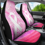 Pink Ribbon Canvas Car Seat Covers