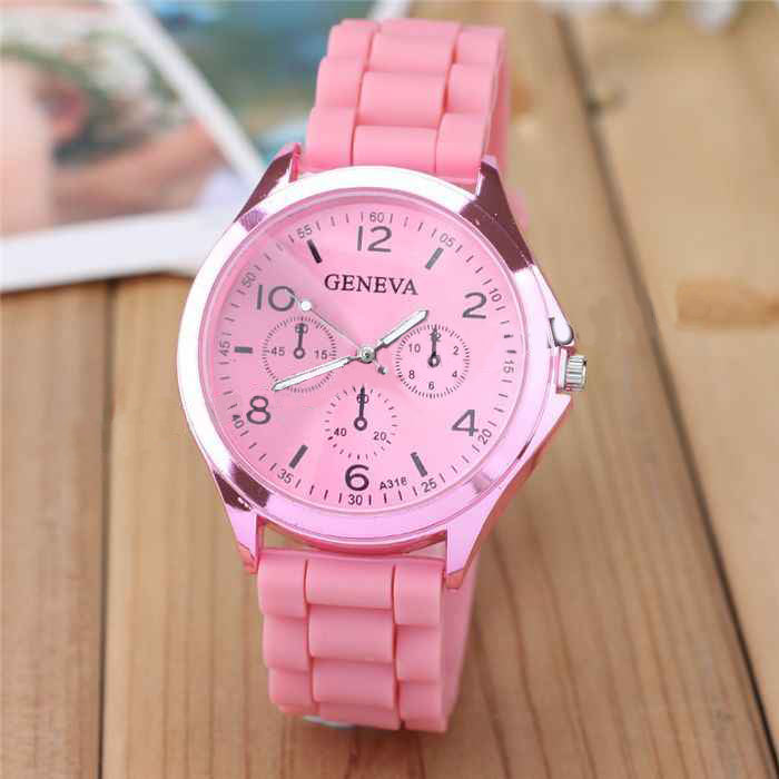 Geneva hot sale silicone watch