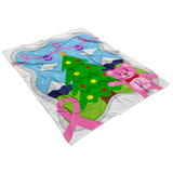 Christmas Tree Pink Ribbon Blanket