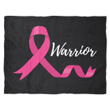 Warrior Pink Ribbon Fleece Blanket