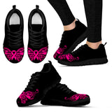 Women's Butterfly Pink Ribbon Sneakers