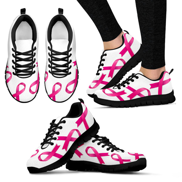 Women's Bold Pink Ribbons Sneakers