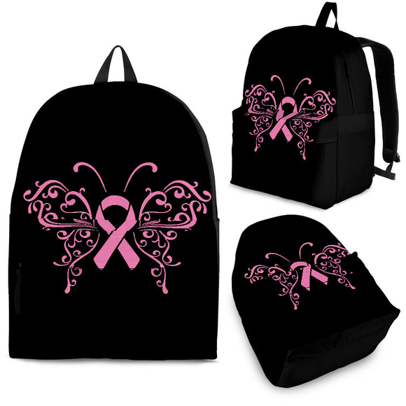 Butterfly Pink Ribbon Backpack