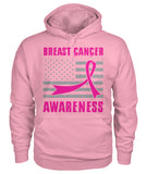 American Flag Breast Cancer Awareness Hoodies and Sweatshirts