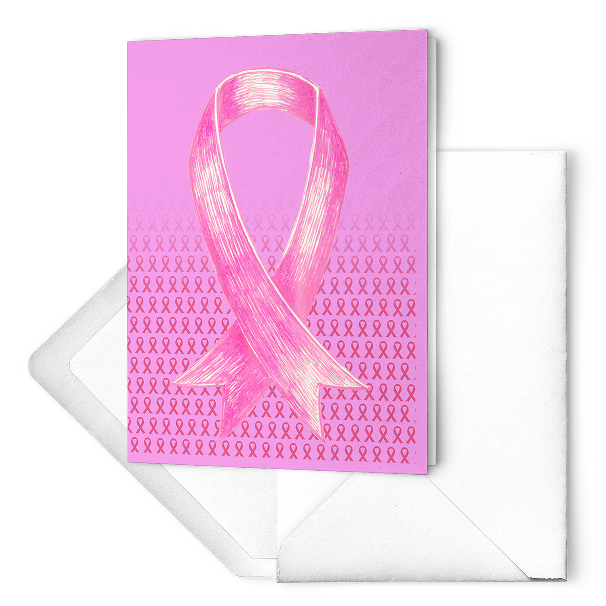Pink Debbit Card Breast Cancer Awareness Pink Ribbon Folded Set of Greeting Cards ...