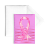 Breast Cancer Awareness Pink Ribbon Set of Flat Greeting Cards