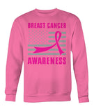 American Flag Breast Cancer Awareness Hoodies and Sweatshirts
