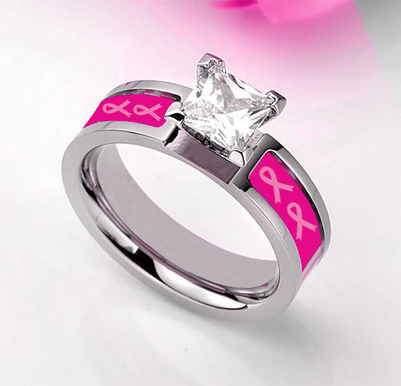 Lovely Pink Ribbon Ring