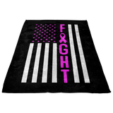 Pink Ribbon Breast Cancer Flag Blanket