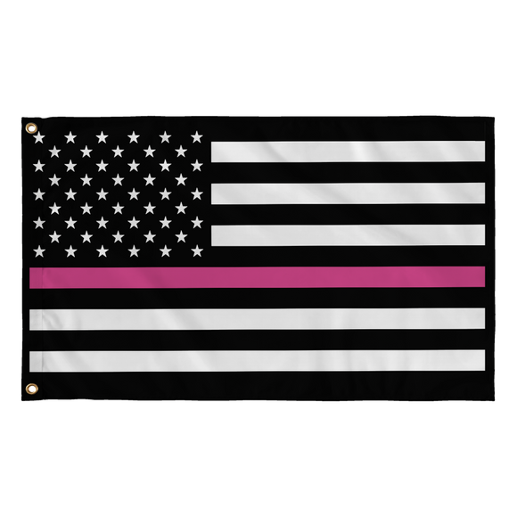 Breast Cancer Awareness American Flag