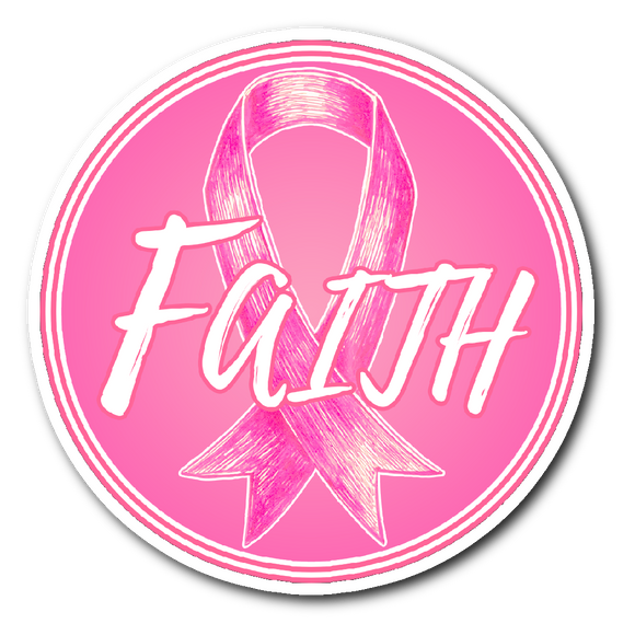 Faith - Pink Ribbon Sticker