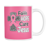 Faith, Hope, Pink Ribbon Mug