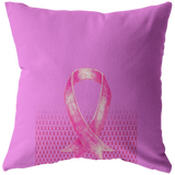 Bold Pink Ribbon Pillow