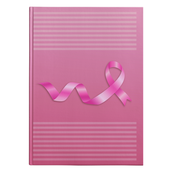 Breast Cancer Awareness Pink Ribbon Notebook Journal - Hardcover