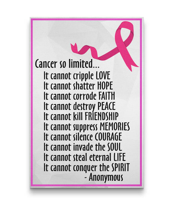 Cancer is so limited Wall Canvas
