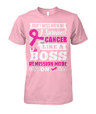 Don't Mess With Me I Survived Cancer Shirts and Long Sleeves