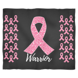 Warrior Breast Cancer Awareness Fleece Blanket