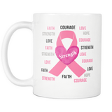 Words of Courage Breast Cancer Mug
