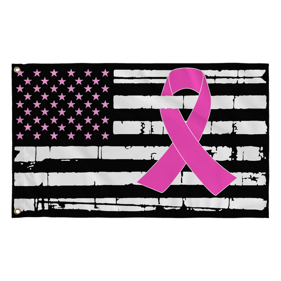 Pink Ribbon American Flag