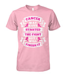 Cancer Started the Fight Shirts and Long Sleeves