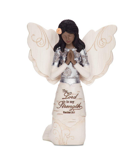 The Lord Is My Strength Inspirational Angel Figurine