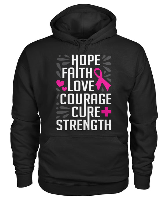 Felpa Donna EADINVE A Maniche Lunghe – Girocollo, Stampa Faith-Hope-Love Con Margherite, Colore Fucsia, Taglia X-Large, Tunica Morbida In Cotone