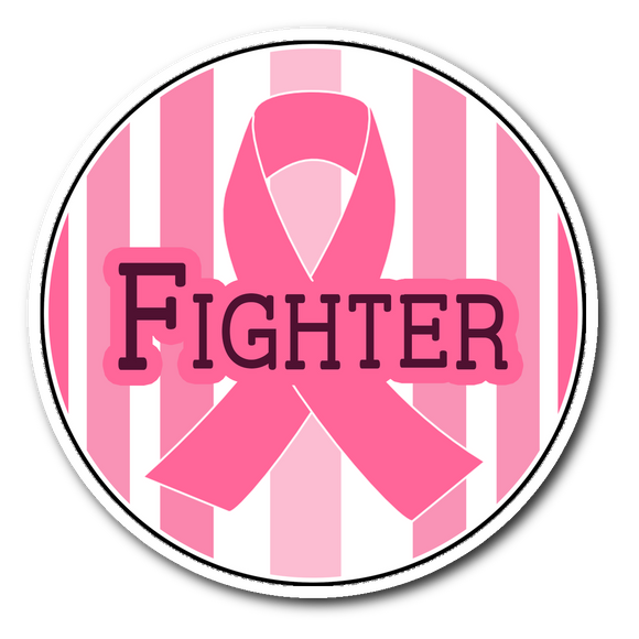 Fighter - Pink Ribbon Circle Sticker