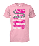 Breast Cancer is a Journey Fight Shirts and Long Sleeves