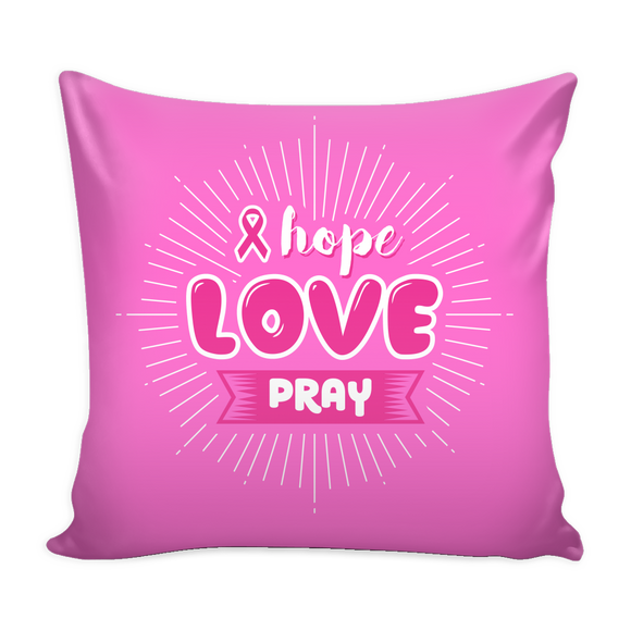 Hope Love Pray Throw Pillow