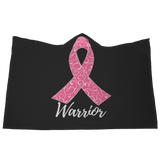 Warrior Breast Cancer Hooded Blanket Black