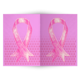 Breast Cancer Awareness Pink Ribbon Folded Set of Greeting Cards