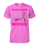 American Flag Breast Cancer Awareness Shirts and Long Sleeves