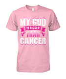 My God is Bigger than Cancer Shirts and Long Sleeves