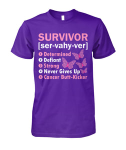 Survivor Determined Defiant Shirts and Long Sleeves