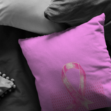 Bold Pink Ribbon Pillow