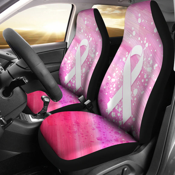 Pink Ribbon Canvas Car Seat Covers