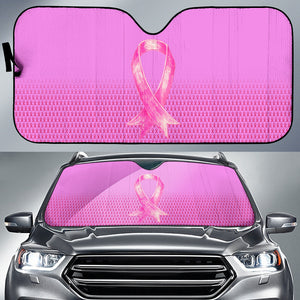 Bold Pink Ribbon Vehicle Car Sun Shades