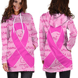 Breast Cancer Awareness Words Hoodie Dress