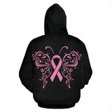 Butterfly Pink Ribbon Hoodie