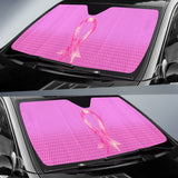 Bold Pink Ribbon Vehicle Car Sun Shades