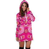 Pink Ribbons and Flowers Hoodie Dress