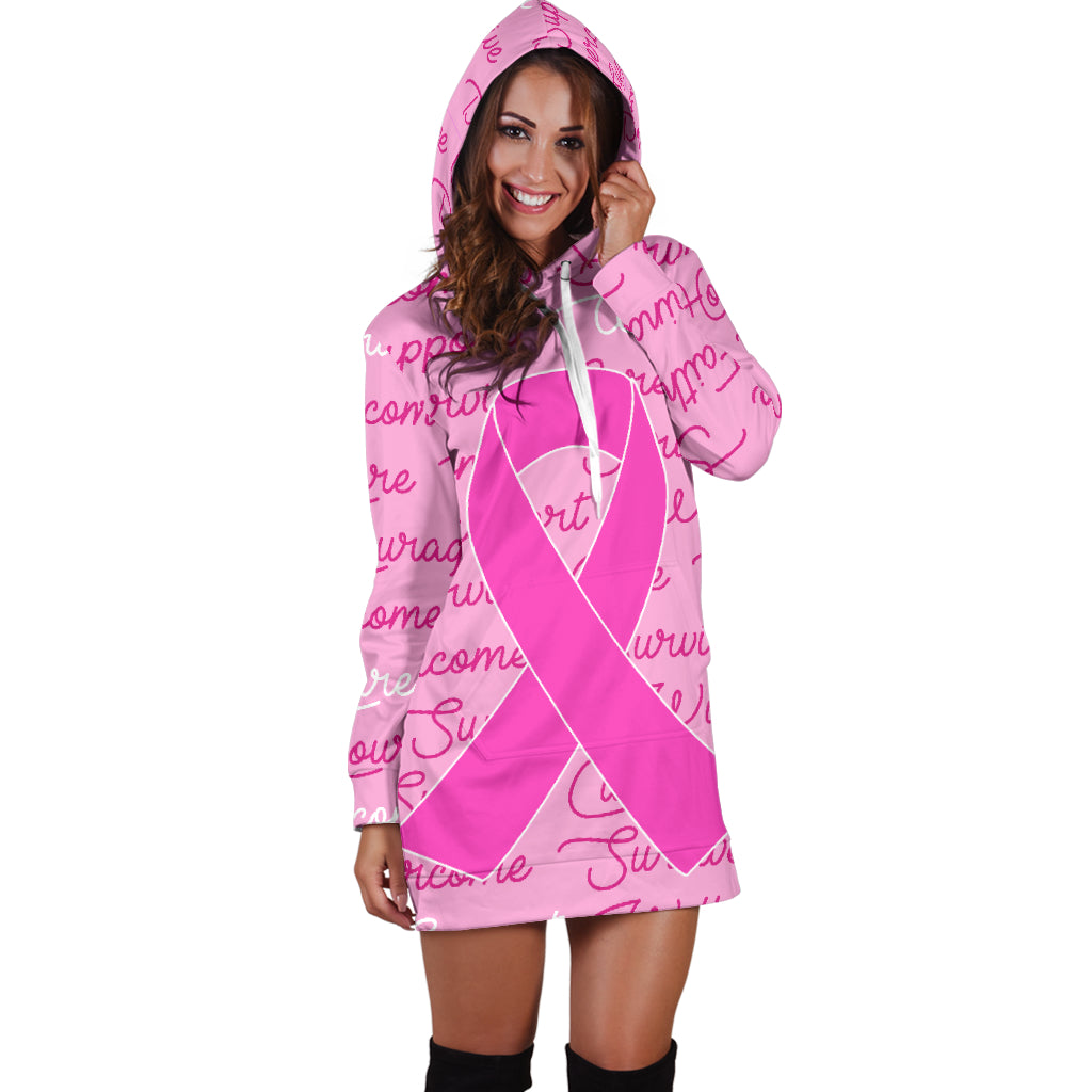 pink breast cancer dress In October We Wear Pink Breast Cancer Awareness Off The Shoulder Long Sleeve Dress Skull and